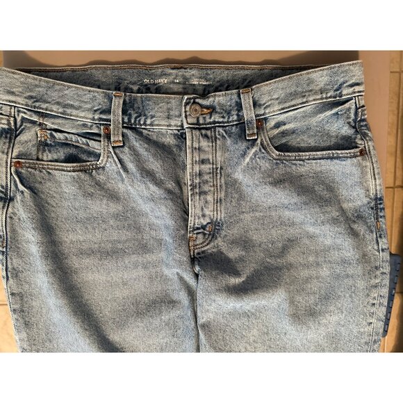 Old Navy Women High-Rise Slouchy Straight Jeans Size 14 - Picture 1 of 7
